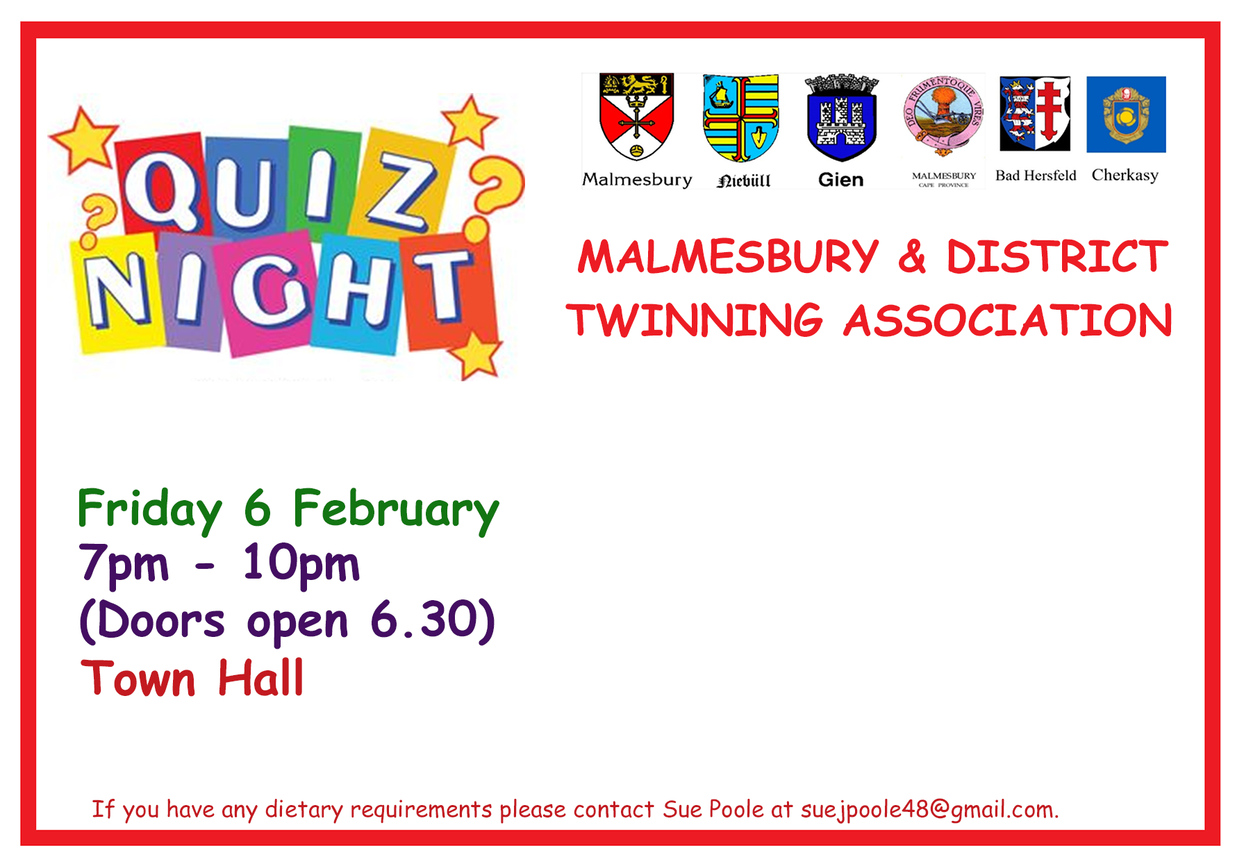 Twinning Association Quiz Night